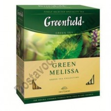 Чай ГРИНФИЛД зеленый Green Melissa 100 пак