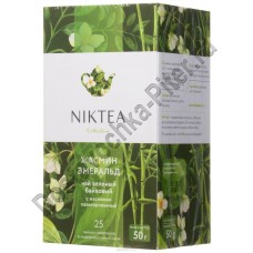 Чай NIKTEA зеленый Jasmine Emerald c цветками жасмина 25 пак