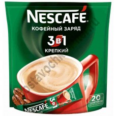Кофе Nescafe крепкий 3 в 1 растворим гранулирован 20штх16г