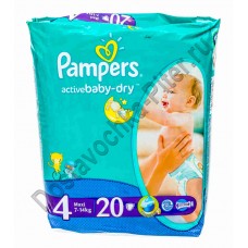Подгузники Памперс Active Baby Макси 4 (7-14кг) 20шт.