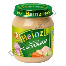 Пюре Heinz Овощи/Форель 120г ст/б с 8мес
