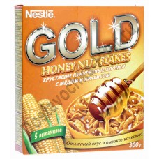 Хлопья кукурузные Nestle Gold мёд/орешки 300г