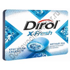 Жевательная резинка Dirol X-Fresh мятный лед б/сахара 18г