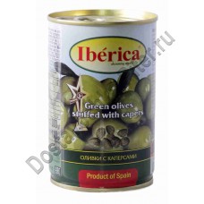 Оливки Iberica фаршированные каперсами 300г ж/б