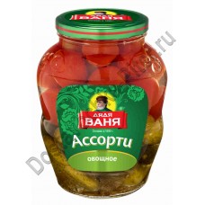 Ассорти овощное Дядя Ваня маринованное Огурцы и томаты 1800г