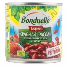 Фасоль красная в соусе Чили Бондюэль 400г ж/б