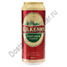 Пиво темное Килкенни Драфт 4,3% 0,44л банка Форт