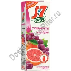 Нектар J7 Тонус красный виноград/грейпфрут/ягода годжи 1,45л т/пак
