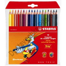 Stabilo Trio. Набор цветных карандашей 18 цв.