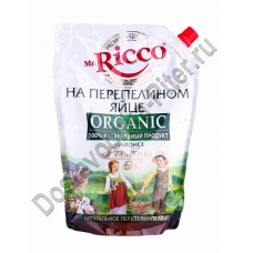 Майонез Mr.Ricco Organic на перепелином яйце 67% 800мл д/п