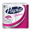 Туалетная бумага Papia Deluxe белая 4сл 4шт