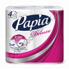 Туалетная бумага Papia Deluxe белая 4сл 4шт