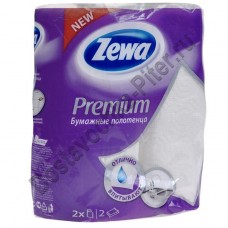 Бумажные полотенца ZEWA Премиум Белые/Декор 2-сл 2 рул