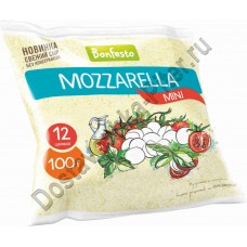 Сыр Bonfesto Mozzarella мягкий 45% 12 шариков 100г