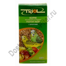 Корм для мелких и средних попугаев Triol с фруктами 500г