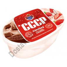 Мороженое СССР пломбир шоколадно-клубничный Русский холод 500г