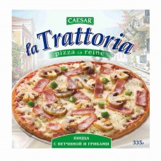 Пицца La Trattoria с ветчиной и грибами 335г