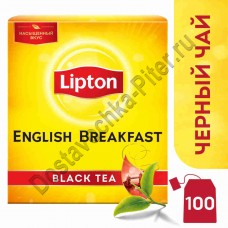 Чай LIPTON English breakfast черный 100 пак