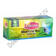 Чай LIPTON зеленый Maroccan mint 25 пак