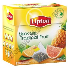 Чай LIPTON Tropical Fruit черный грейпфрут ананас 20 пирамидок