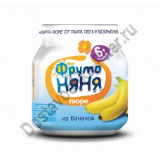 Пюре ФрутоНяня банан с 6мес 100г ст/б