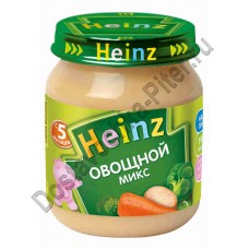 Пюре Heinz Овощной микс 120г ст/б с 5мес