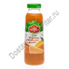 Сок Сады Придонья морковь/апельсин/манго с 12мес 300мл ст/б