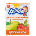 Сок Агуша яблоко/шиповник с 5мес 200мл т/п