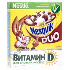 Готовый завтрак Nestle Nesquik Duo шоколадные шарики 250г