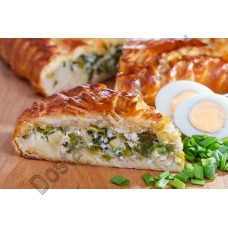 Пирог дрожжевой с зеленым луком и яйцом ОКЕЙ 100г