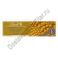 Шоколад молочный Lindt Gold цельный лесной орех 300г