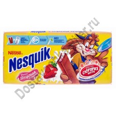 Шоколад Nestle Nesquik молочный с клубничной начинкой 100г