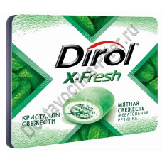 Жевательная резинка Dirol X-Fresh мятная свежесть б/сахара 18г