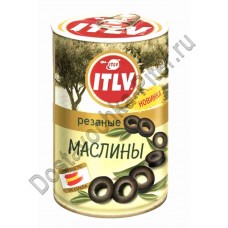 Маслины ITLV черные резанные 314мл