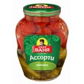 Ассорти овощное Дядя Ваня маринованное Огурцы и томаты 1800г