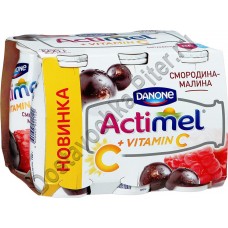 Продукт к/м Actimel смородина/малина 2,5% 100г 