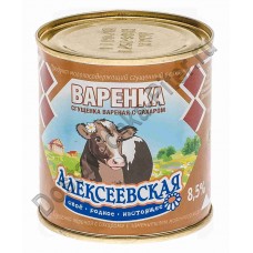 Продукт молокосодержащий сгущенка Алексеевская вареная 8,5% 370г ж/б