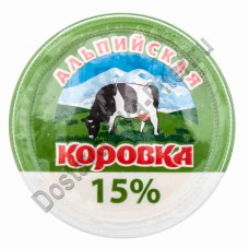 Продукт сметанный Альпийская коровка 15% 200г