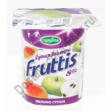 Продукт йогуртный пастер FRUTTIS яблоко/груша 8% 115г