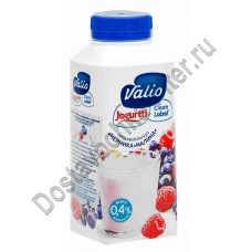 Йогурт ВАЛИО питьевой малина черника 0,4% 330г