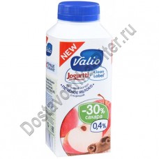 Йогурт ВАЛИО питьевой печеное яблоко с корицей 0,4% 330г