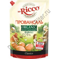 Майонез Mr.Ricco провансаль Organic 67% 800мл дой-пак