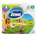 Туалетная бумага детская Zewa Kids 3сл 4шт