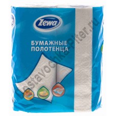 Бумажные полотенца ZEWA двухслойные 2 рулона