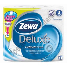 Туалетная бумага Zewa Deluxe белая 3сл 4шт