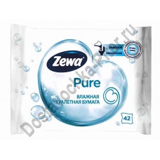 Туалетная бумага влажная Zewa Pure 42шт