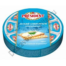Сыр плавленый President Легкий 8 сырков сливочный 140г Россия
