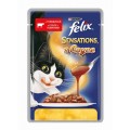 Корм д/кошек Felix Sensations говядина в томатном соусе 85г