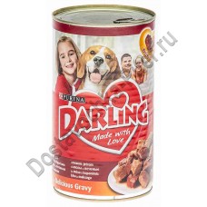 Корм Darling для собак мясо+печень консервы 1,2кг конс